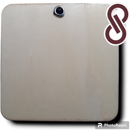 COLOR ENGRAVED WOODEN SOUVENIR " MADE WITH LOVE " COD/W-07 - Picture 4 of 4